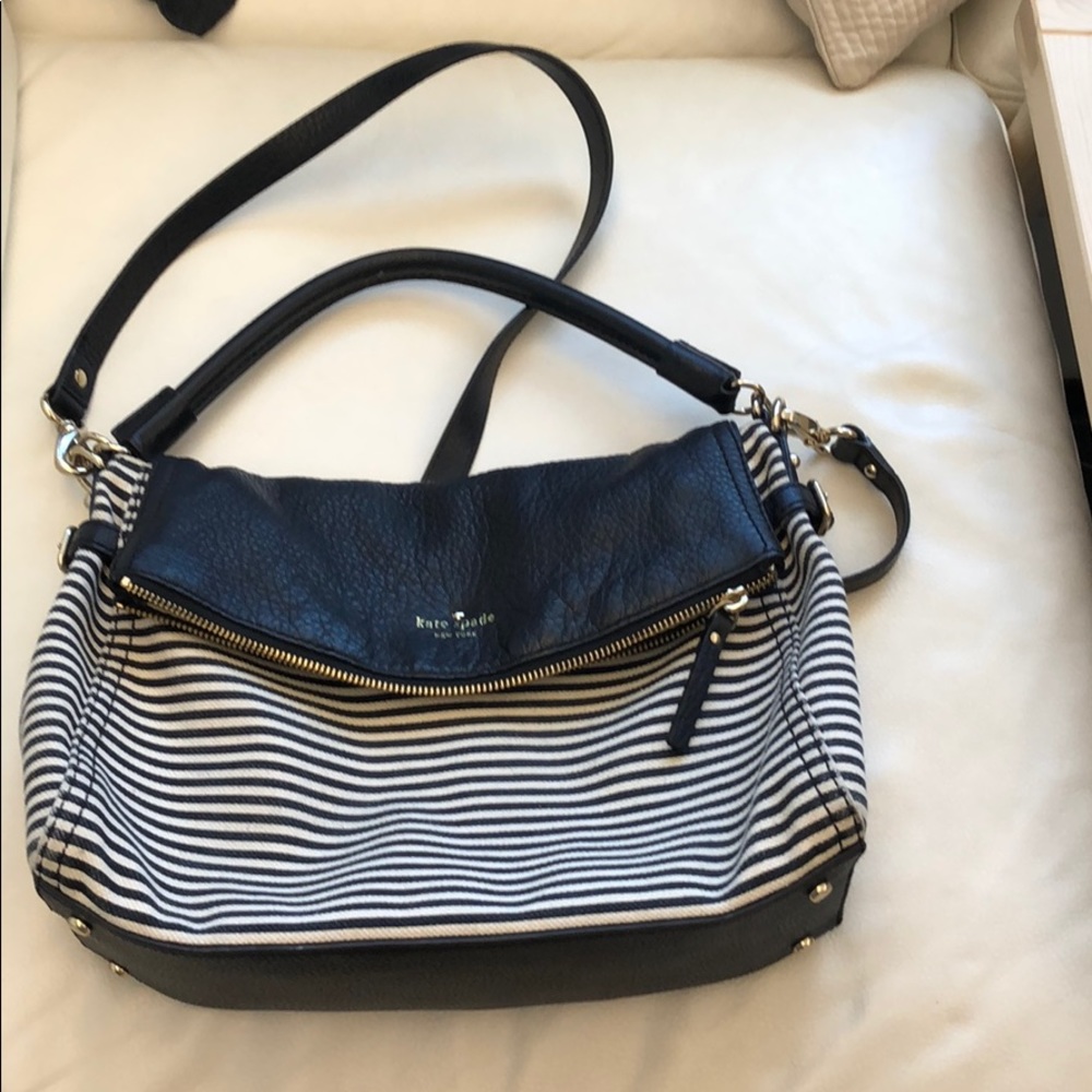 Kate spade crossbody bag black stripe